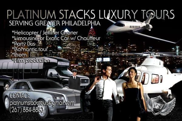 CHARTER JET & HELICOPTER, ROMANTIC TOUR, LUXURY PARTY BUS, EXOTIC CAR RENTAL, AERIAL FILM PRODUCTION