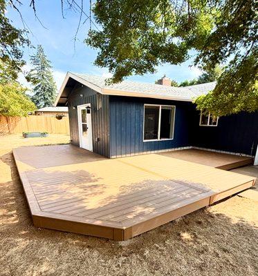 Trex Enhanced decking in Beach dune color in Vancouver Wa