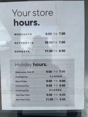 Love when the sign says 9-6 but yet regular hour is 10- good job staples