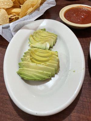 Sliced avocado