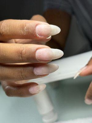 Healthy Long Natural Nails After Removal Of SOFT-GEL Right Before Reapplication