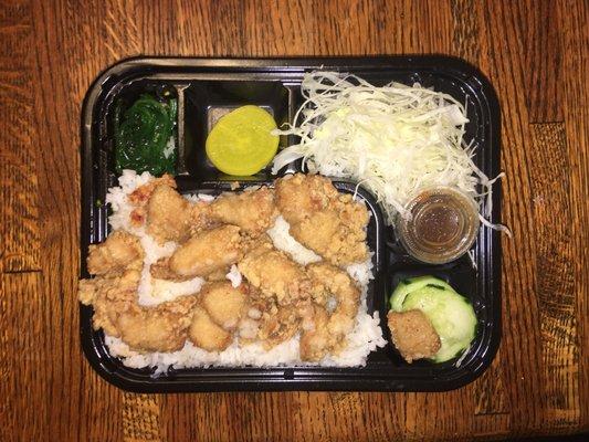 Chicken nugget combo. Cucumbers smelled bad. There were a few more nuggets I ate them before I took a photo. Really filling