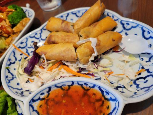 Fried Eggrolls also known as fried spring rolls at some other places. Freshly fried and crunchy