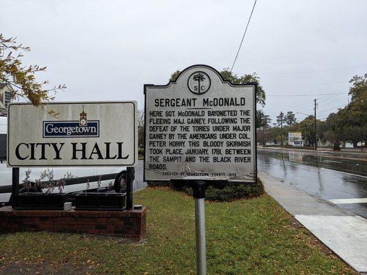 Sergeant McDonald Historical Marker, Georgetown