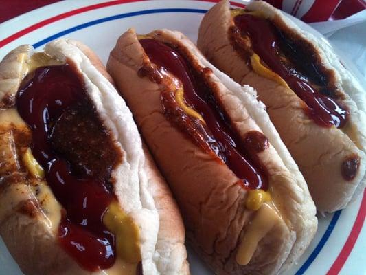 Chili Cheese dogs. (Hold the onions.)