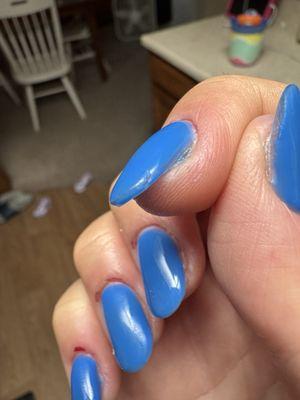 Chipped nail after a few hours