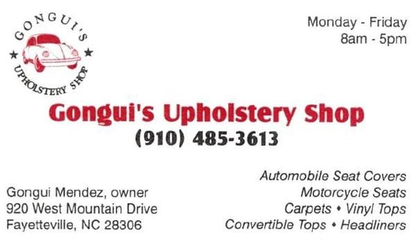 Gongui's Upholstery Shop