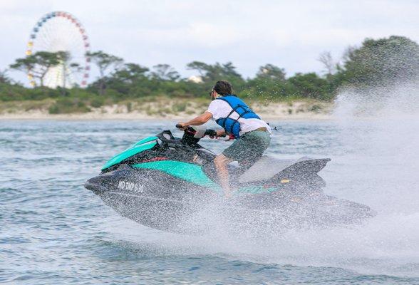 Home of Ocean City's 6 Mile Jet Ski Ride down Assateague Island! The best ride and riding area in OC!