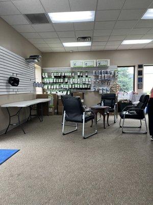 Here to get supplies for crutches