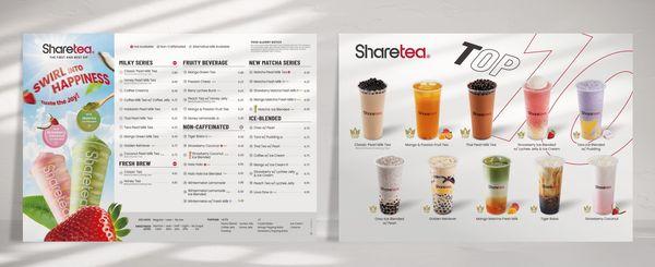 SHARETEA BOBA TEA MENU