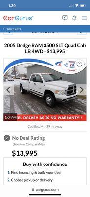 Online add Not what they will sell it for at the dealership.