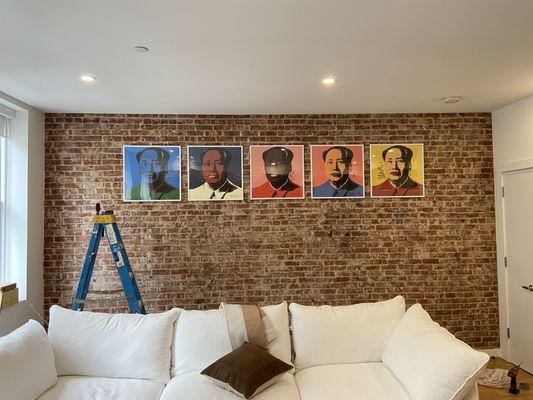 Picture frame installation service in NYC