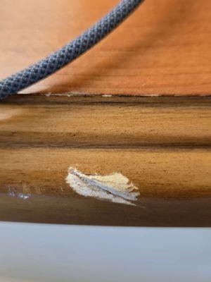 Gash on nightstand top