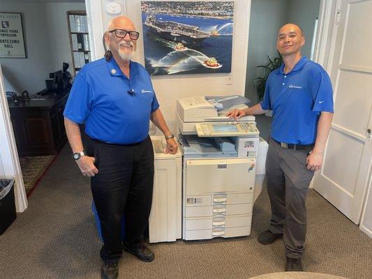 Tony & Pan and my Ricoh C3500 copier!