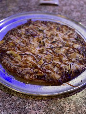BBQ Chicken Pizza on cauliflower crust