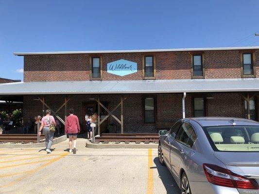Candy shop where the shoes are displayed