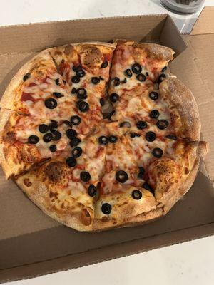 Cheese and black olive