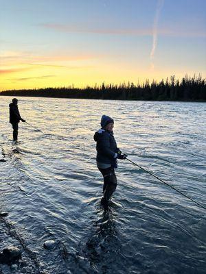 Morning fishing for salmon on the Kenai...