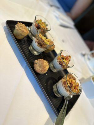 Yogurt & muffin before our main entree