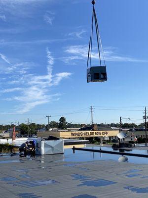 Roof top commercial HVAC install's