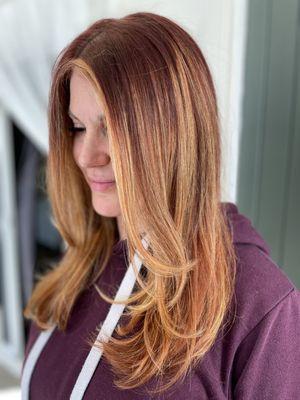 Cowboy copper balayage