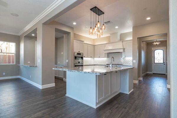 Enormous kitchen and island!