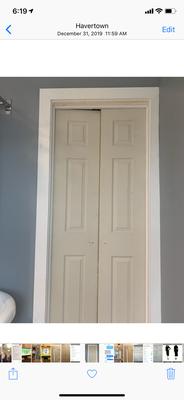 Paint on top of door/frame was skipped.