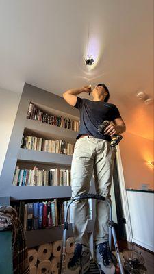 Ceiling fan installation