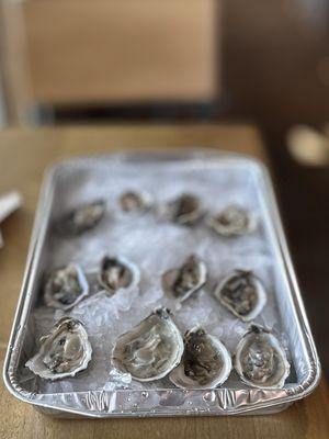 $1/ea oyster (12 min.) on Fridays (shucking service limited to 1 dozen per person/party)
