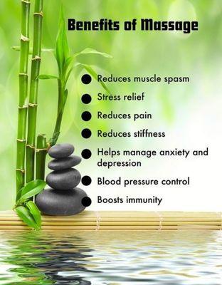 Massage can be very beneficial to your health and wellbeing.
