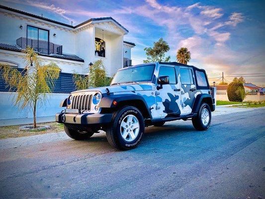 One of our works, we specialize in all types of wraps, even camouflage.