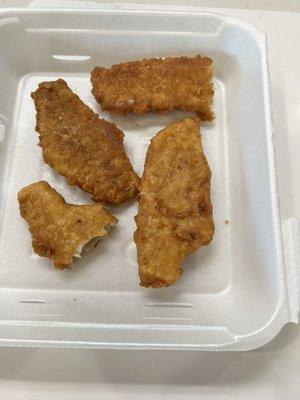 Greasy twice fried fish.