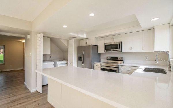 Simple all white kitchen remodel.