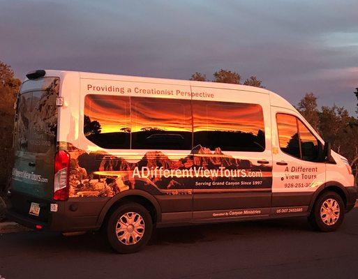 Canyon Ministries Sunset Tour on van