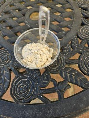 One scoop of coffee ice cream