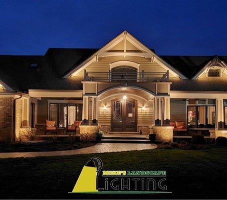 Lighting on front of the house peaks
