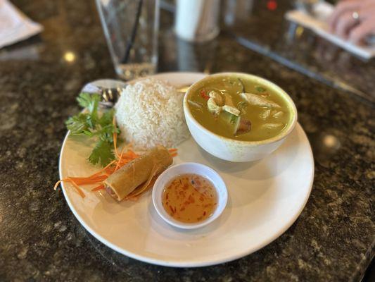 Green curry lunch special