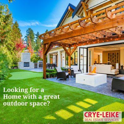 There are a number of homes for sale with outdoor space.