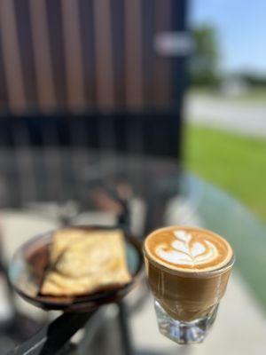 Savory poptart and cortado
