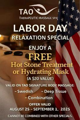 Labor Day Relaxation Special