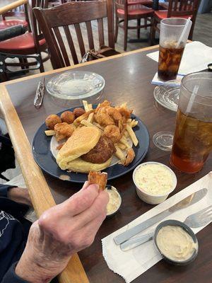 Special , crab cake sandwich and jumbo shrimp