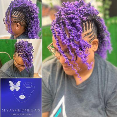 Side braids and crochet