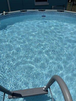 Clean and Clear Blue Pool Thanks to Drew!