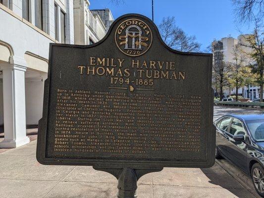 Emily Harvie Thomas Tubman Historical Marker