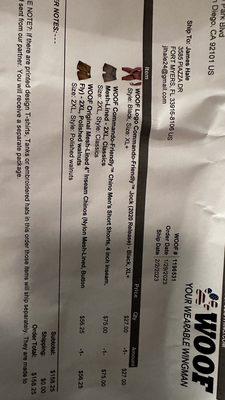 Packing slip from order for James Hale. I am not James Hale.