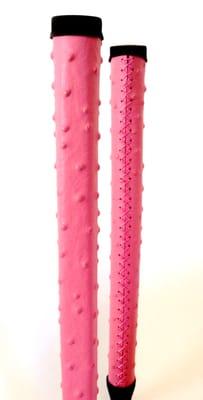 Pink Ostrich Stitchback Putter Grip by Ace of Clubs Golf Co.