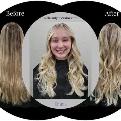 Full Blonde Highlights with Haircut. Light Blonde. Blonde Specialist Brightan-mrbeautyoperator