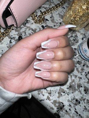 Nails. Glitter design.