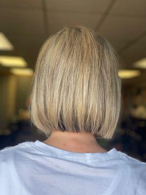 Partial Foil + bob haircut
