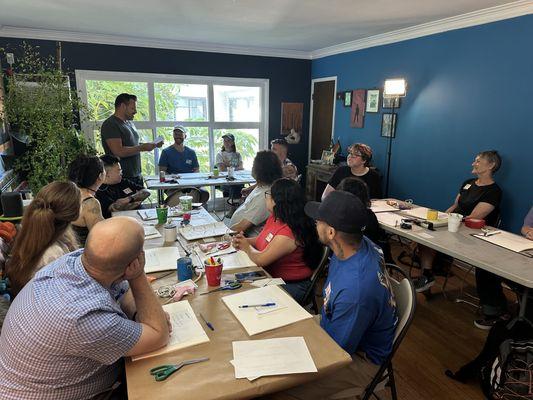 Smiles and Laughter are contagious. Especially when we are making puppets!